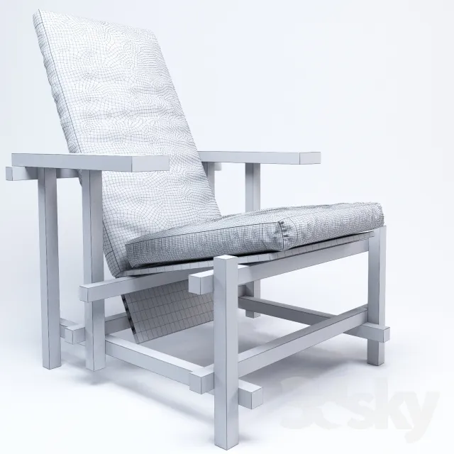 مدل سه بعدی صندلی چرم مدرن 3 - 6