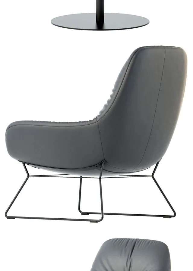 مدل سه بعدی صندلی چرم مدرن 9 - 4