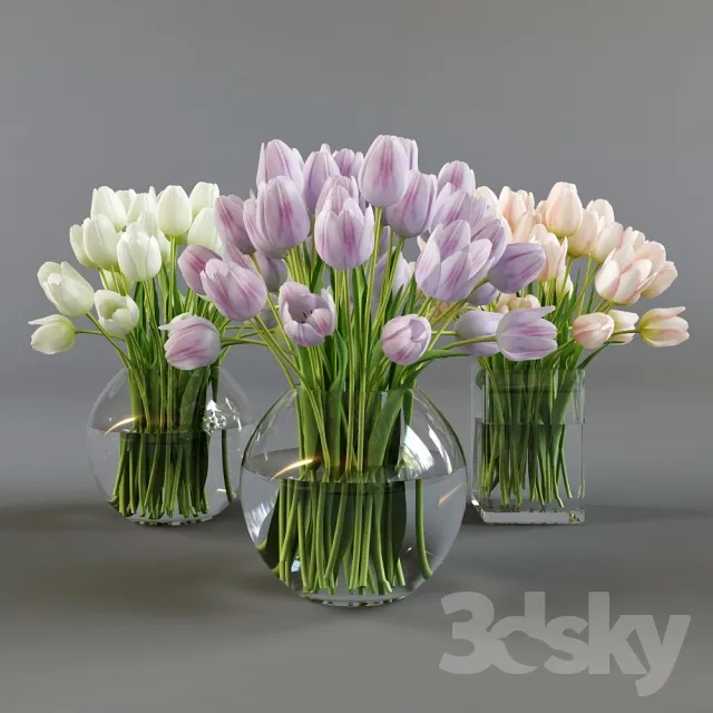 مدل سه بعدی گلدان گل مدرن 10 - 2