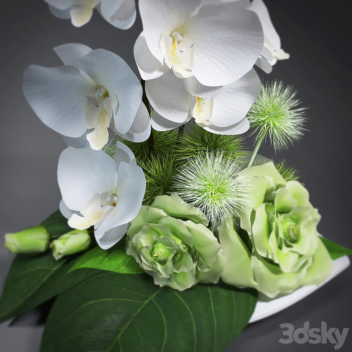 مدل سه بعدی گلدان گل مدرن 8 - 6