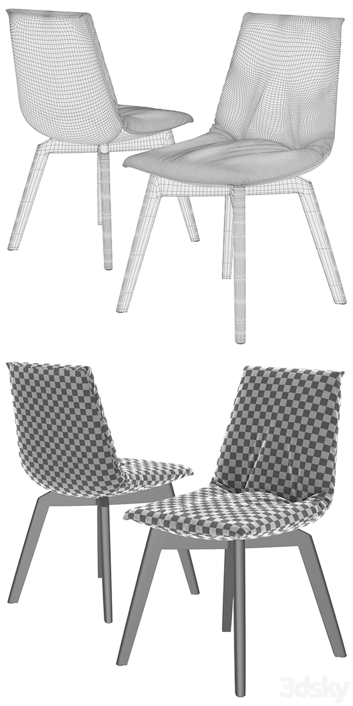 مدل سه بعدی صندلی چرم مدرن 13 - 6