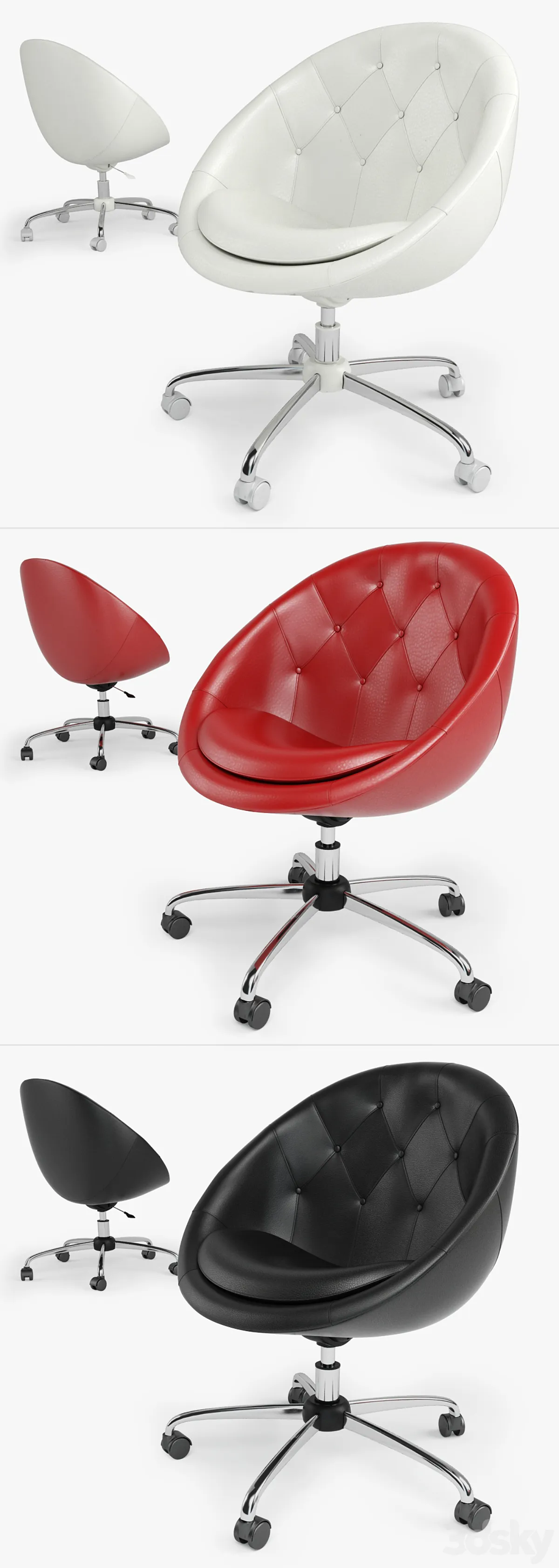 مدل سه بعدی صندلی اداری مدرن 2 - 4