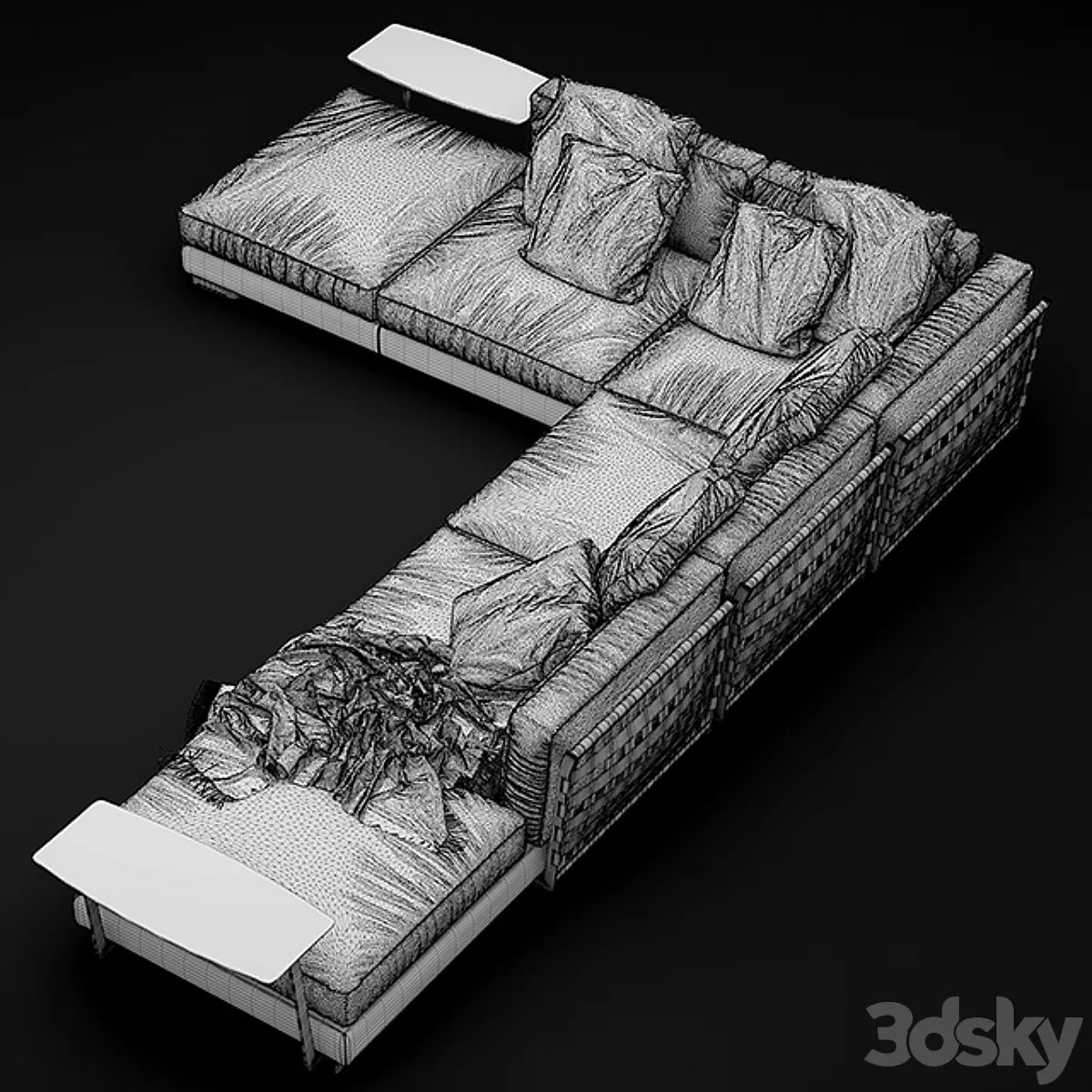 مدل سه بعدی کاناپه مدرن 45 - 6
