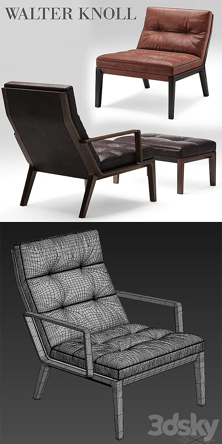 مدل سه بعدی میز و صندلی مدرن 14 - 6