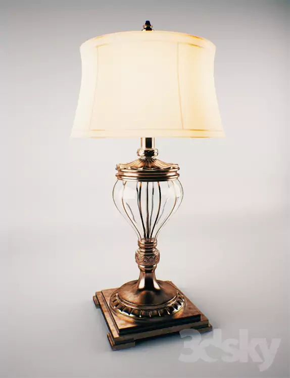 مدل سه بعدی چراغ رومیزی کلاسیک - 4