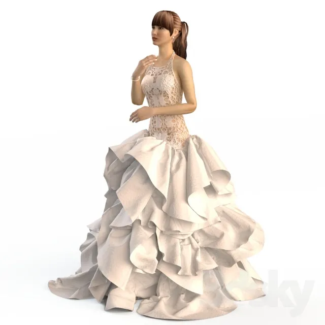آبجکت لباس عروس 1 - 2