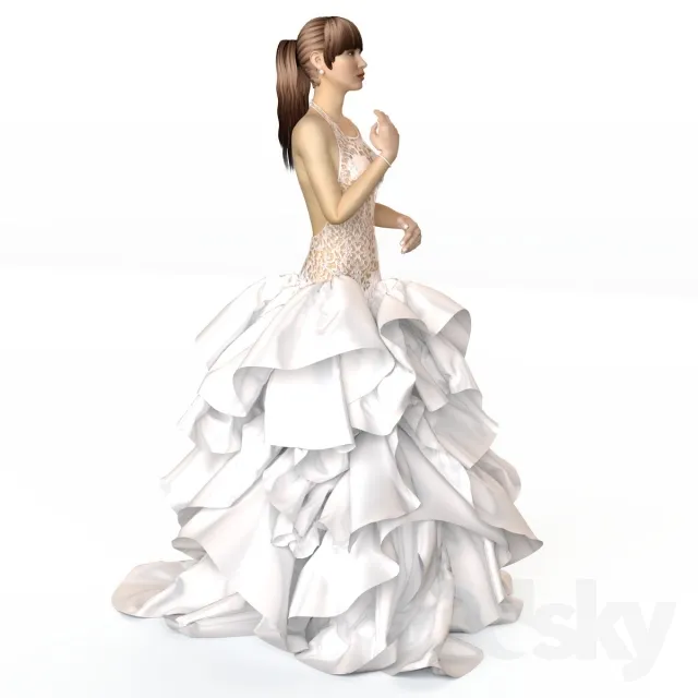 آبجکت لباس عروس 1 - 4